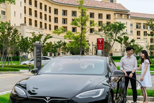 한화리조트 테슬라 충전소[한화호텔앤드리조트 제공]